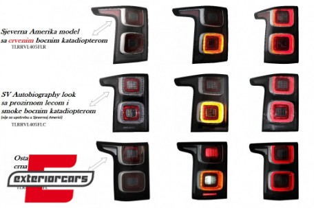 Full LED stražnja svjetla Facelift dizajn (kristal) / Range Rover Vogue L405 (2013-2017), TLRRVL405FLC
