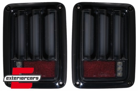 Full LED stražnja svjetla LedBar (crna/smoke) / Jeep Wrangler JK (2007-2017), LDCH21