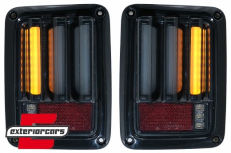 Full LED stražnja svjetla LedBar (crna/smoke) / Jeep Wrangler JK (2007-2017), LDCH21