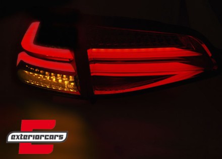 Full LED stražnja svjetla LedBar (crvena/kristal) / VW Golf 7 VII (2013-2017), LDVWG4