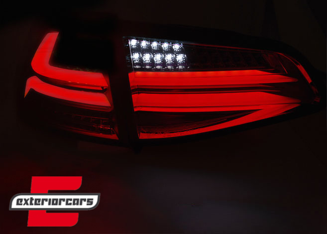 Full LED stražnja svjetla LedBar (crvena/kristal) / VW Golf 7 VII (2013-2017), LDVWG4