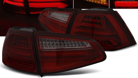 Full LED stražnja svjetla LedBar (crvena/smoke) / VW Golf 7 VII (2013-2017), LDVWG5
