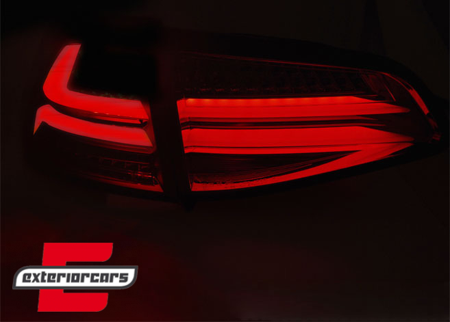Full LED stražnja svjetla LedBar (crvena/smoke) / VW Golf 7 VII (2013-2017), LDVWG5