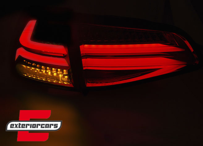 Full LED stražnja svjetla LedBar (crvena/smoke) / VW Golf 7 VII (2013-2017), LDVWG5