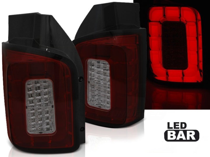 Full LED stražnja svjetla LedBar (crvena/smoke) / VW Transporter Multivan Caravelle T6 (2015-2019), LDVWJ0
