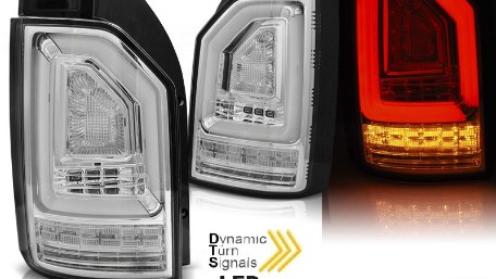 Full LED stražnja svjetla LedBar SEQ žmigavci (chrome) / VW Transporter Multivan Caravelle T6 (2015-2019), LDVWJ1