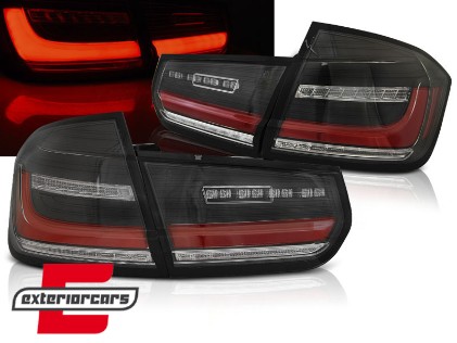Full LED stražnja svjetla LedBar SEQ žmigavci (crna) / BMW serije 3 F30 (2011-2019), LDBMI9