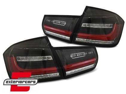 Full LED stražnja svjetla LedBar SEQ žmigavci (crna) / BMW serije 3 F30 (2011-2019), LDBMI9