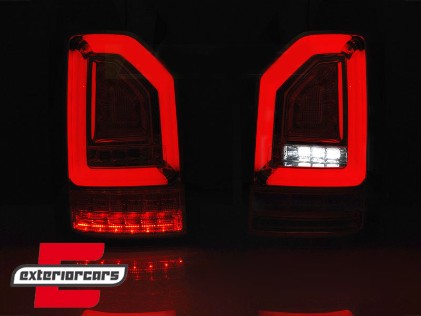 Full LED stražnja svjetla LedBar SEQ žmigavci (crna) / VW Transporter Multivan Caravelle T6 (2015-2019), LDVWJ5