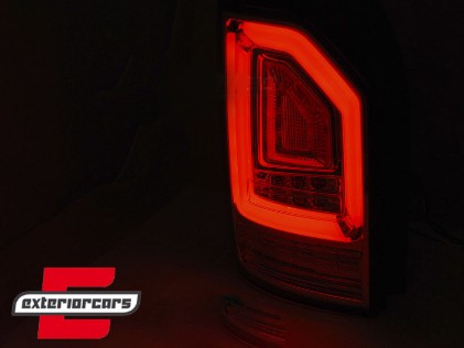 Full LED stražnja svjetla LedBar SEQ žmigavci (crna) / VW Transporter Multivan Caravelle T6 (2015-2019), LDVWK0