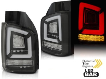 Full LED stražnja svjetla LedBar SEQ žmigavci (crna) / VW Transporter Multivan Caravelle T6 (2015-2019), LDVWK5