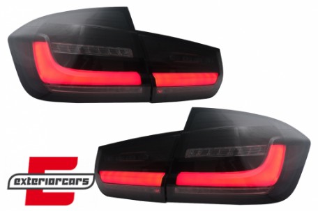 Full LED stražnja svjetla LedBar SEQ žmigavci (crna/smoke) / BMW serije 3 F30 (2011-2019), LDBMJ0