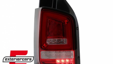 Full LED stražnja svjetla LedBar SEQ Žmigavci (crvena/kristal) / Volkswagen T5 (04.2003-2009), LDVWL1
