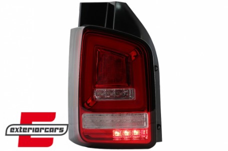 Full LED stražnja svjetla LedBar SEQ Žmigavci (crvena/kristal) / Volkswagen T5 (04.2003-2009), LDVWL1