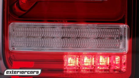 Full LED stražnja svjetla LedBar SEQ Žmigavci (crvena/kristal) / Volkswagen T5 (04.2003-2009), LDVWL1
