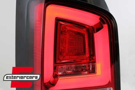 Full LED stražnja svjetla LedBar SEQ Žmigavci (crvena/kristal) / Volkswagen T5 (04.2003-2009), LDVWL1
