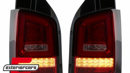 Full LED stražnja svjetla LedBar SEQ Žmigavci (crvena/kristal) / Volkswagen T5 (04.2003-2009), LDVWL1