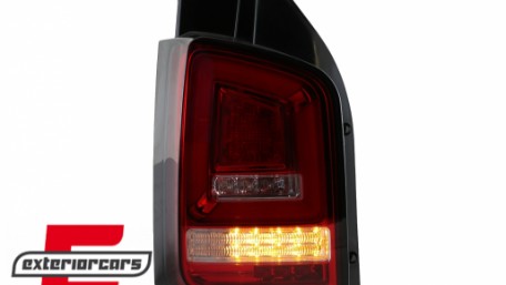 Full LED stražnja svjetla LedBar SEQ Žmigavci (crvena/kristal) / Volkswagen T5 (04.2003-2009), LDVWL1