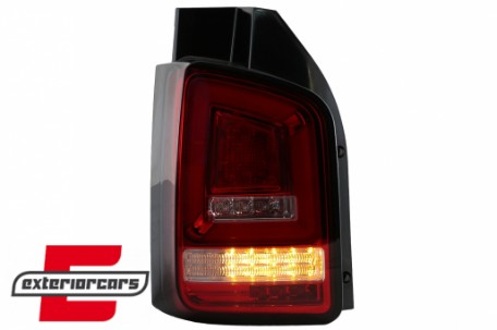 Full LED stražnja svjetla LedBar SEQ Žmigavci (crvena/kristal) / Volkswagen T5 (04.2003-2009), LDVWL1