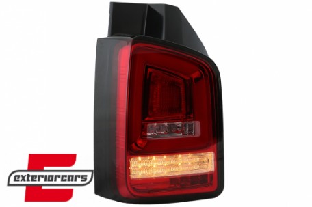 Full LED stražnja svjetla LedBar SEQ Žmigavci (crvena/kristal) / Volkswagen T5 (04.2003-2009), LDVWL1