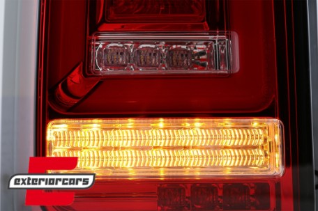 Full LED stražnja svjetla LedBar SEQ Žmigavci (crvena/kristal) / Volkswagen T5 (04.2003-2009), LDVWL1