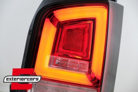 Full LED stražnja svjetla LedBar SEQ žmigavci (crvena/kristal) / Volkswagen T5.1 (04.2010-2015), LDVWL6