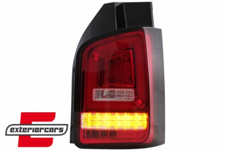 Full LED stražnja svjetla LedBar SEQ žmigavci (crvena/kristal) / Volkswagen T5.1 (04.2010-2015), LDVWL6