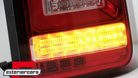 Full LED stražnja svjetla LedBar SEQ žmigavci (crvena/kristal) / Volkswagen T5.1 (04.2010-2015), LDVWL6