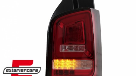 Full LED stražnja svjetla LedBar SEQ žmigavci (crvena/kristal) / Volkswagen T5.1 (04.2010-2015), LDVWL6
