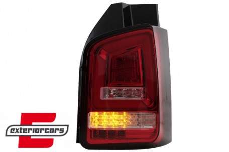 Full LED stražnja svjetla LedBar SEQ žmigavci (crvena/kristal) / Volkswagen T5.1 (04.2010-2015), LDVWL6