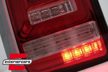 Full LED stražnja svjetla LedBar SEQ žmigavci (crvena/kristal) / Volkswagen T5.1 (04.2010-2015), LDVWL6