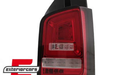 Full LED stražnja svjetla LedBar SEQ žmigavci (crvena/kristal) / Volkswagen T5.1 (04.2010-2015), LDVWL6