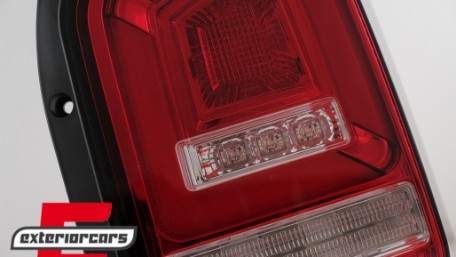 Full LED stražnja svjetla LedBar SEQ žmigavci (crvena/kristal) / Volkswagen T5.1 (04.2010-2015), LDVWL6