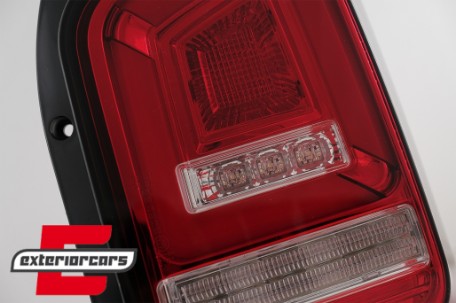 Full LED stražnja svjetla LedBar SEQ žmigavci (crvena/kristal) / Volkswagen T5.1 (04.2010-2015), LDVWL6