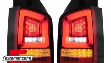 Full LED stražnja svjetla LedBar SEQ žmigavci (crvena/kristal) / Volkswagen T5.1 (04.2010-2015), LDVWL6