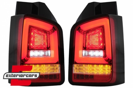 Full LED stražnja svjetla LedBar SEQ žmigavci (crvena/kristal) / Volkswagen T5.1 (04.2010-2015), LDVWL6