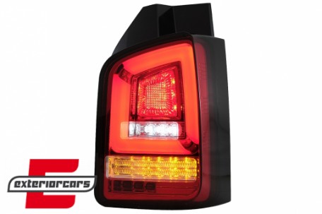 Full LED stražnja svjetla LedBar SEQ žmigavci (crvena/kristal) / Volkswagen T5.1 (04.2010-2015), LDVWL6