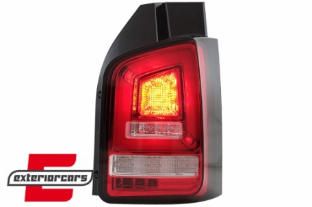 Full LED stražnja svjetla LedBar SEQ žmigavci (crvena/kristal) / Volkswagen T5.1 (04.2010-2015), LDVWL6