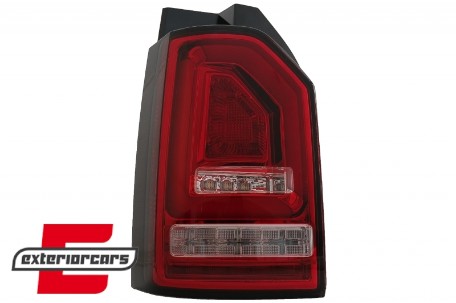 Full LED stražnja svjetla LedBar SEQ žmigavci (crvena/kristal) / VW Transporter Multivan Caravelle T6 (2015-2019), LDVWJ7