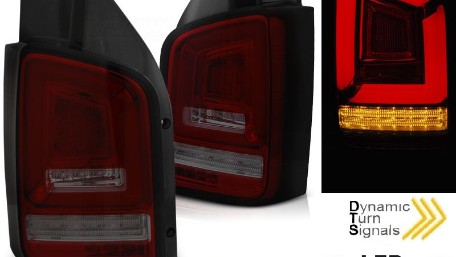 Full LED stražnja svjetla LedBar SEQ žmigavci (crvena/smoke) / Volkswagen T5 (04.2003-2009), LDVWL2