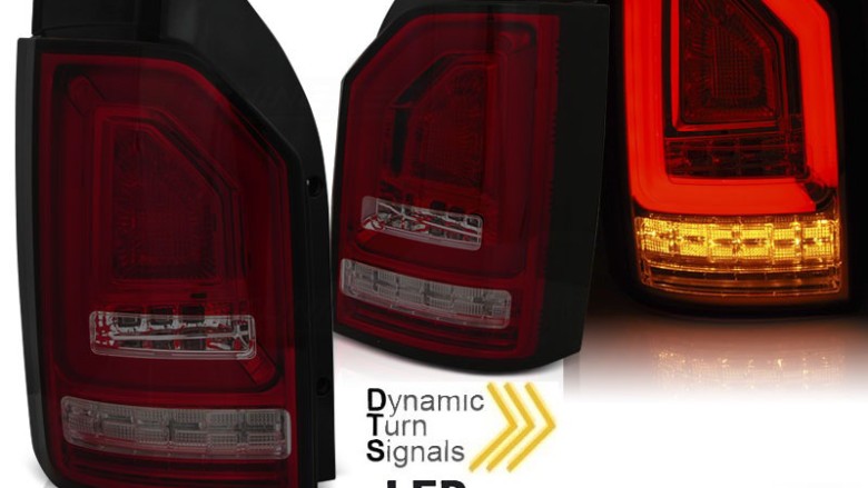 Full LED stražnja svjetla LedBar SEQ žmigavci (crvena/smoke) / VW Transporter Multivan Caravelle T6 (2015-2019), LDVWK3
