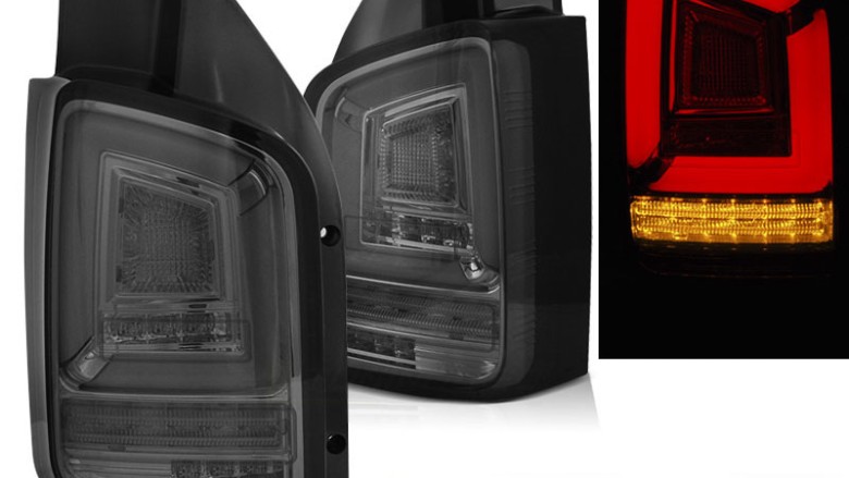 Full LED stražnja svjetla LedBar SEQ žmigavci (smoke) / Volkswagen T5.1 (04.2010-2015), LDVWL8
