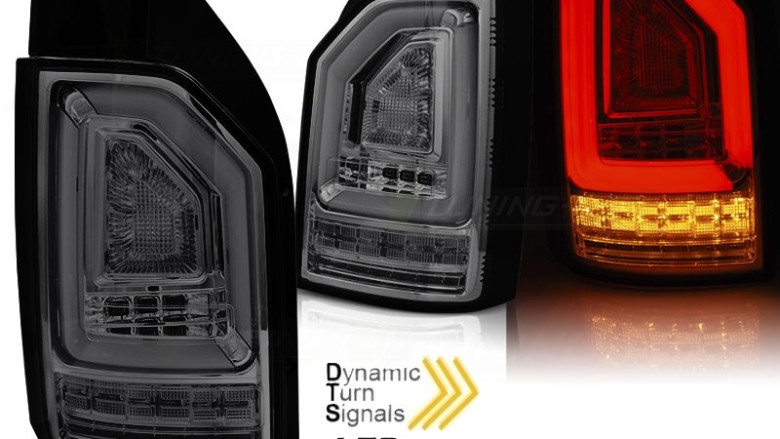 Full LED stražnja svjetla LedBar SEQ žmigavci (smoke) / VW Transporter Multivan Caravelle T6 (2015-2019), LDVWJ4
