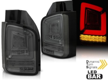 Full LED stražnja svjetla LedBar SEQ žmigavci (smoke) / VW Transporter Multivan Caravelle T6 (2015-2019), LDVWK4