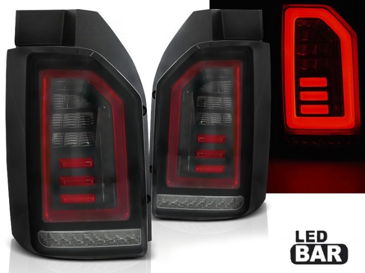 Full LED stražnja svjetla LedBar (smoke/crna/crvena) / VW Transporter Multivan Caravelle T6 (2015-2019), LDVWI0