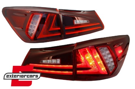 Full LED stražnja svjetla LightBar Facelift XE30 dizajn (crvena/kristal) / Lexus IS XE20 (2006-2012), LDLE14