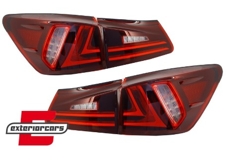 Full LED stražnja svjetla LightBar Facelift XE30 dizajn (crvena/kristal) / Lexus IS XE20 (2006-2012), LDLE14