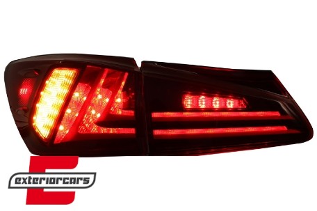 Full LED stražnja svjetla LightBar Facelift XE30 dizajn (crvena/kristal) / Lexus IS XE20 (2006-2012), LDLE14