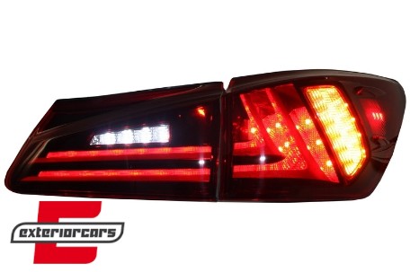 Full LED stražnja svjetla LightBar Facelift XE30 dizajn (crvena/kristal) / Lexus IS XE20 (2006-2012), LDLE14