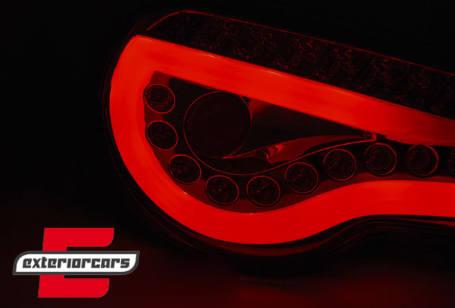 Full LED stražnja svjetla LightBar SEQ žmigavci (chrome) / Toyota GT86 (2012-2016), LDTO12